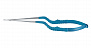 Микроножницы с байонетной ручкой 1 типа, острым кончиком, плоским лезвием 13,3 мм, прямые, общ. длина 195 мм, рабочая длина 90 мм