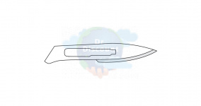 Нож микрососудистый, Fig. 18, для ручки 4,9, 100 шт. /уп. (лезвие для скальпеля)